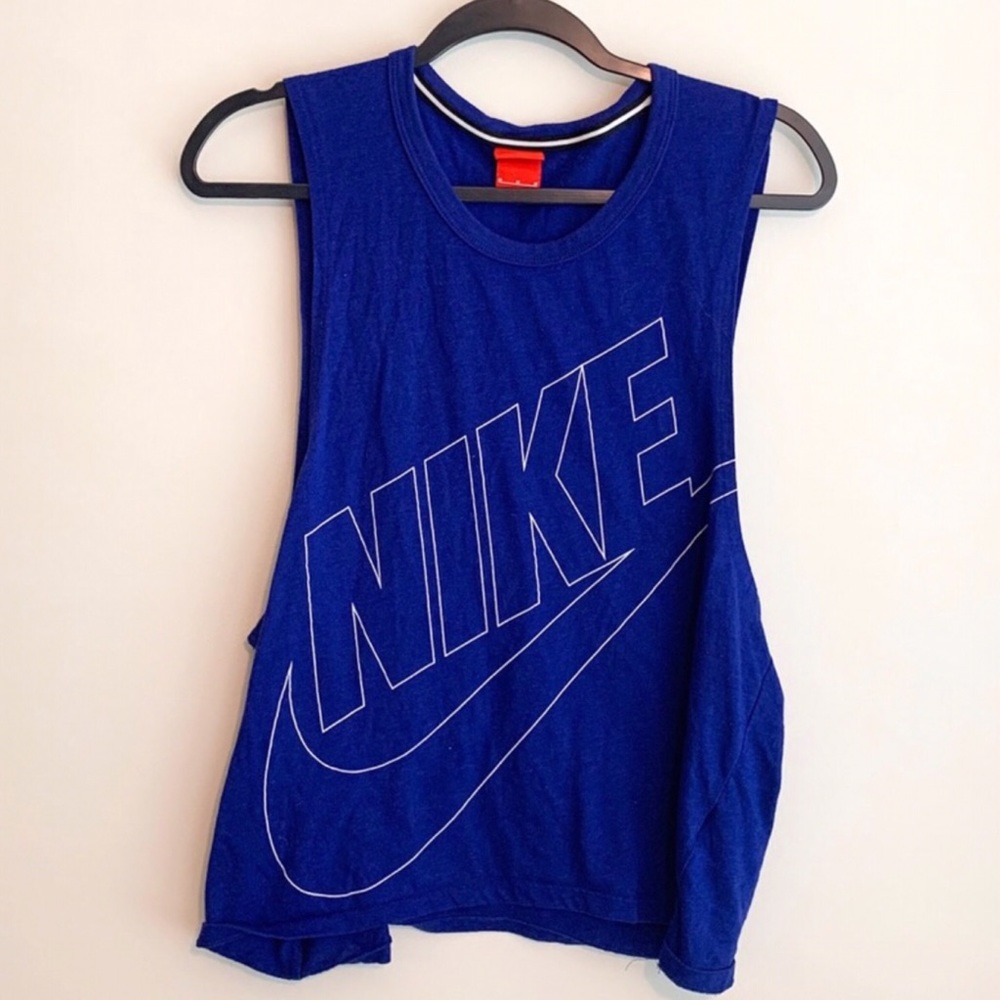Nike Royal Blue Sleeveless Muscle Tee Shirt
